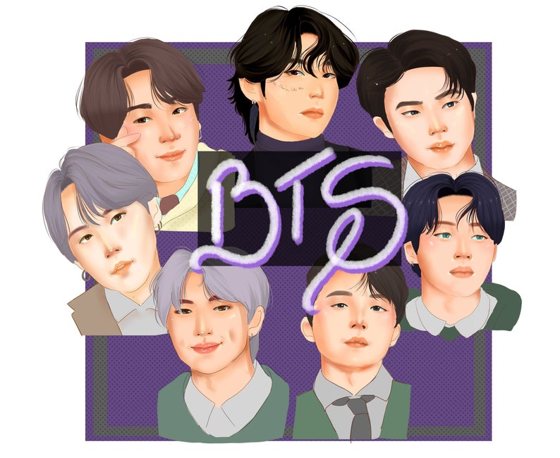 BTS clipart map of the soul clip art kpop bangtan boys Etsy