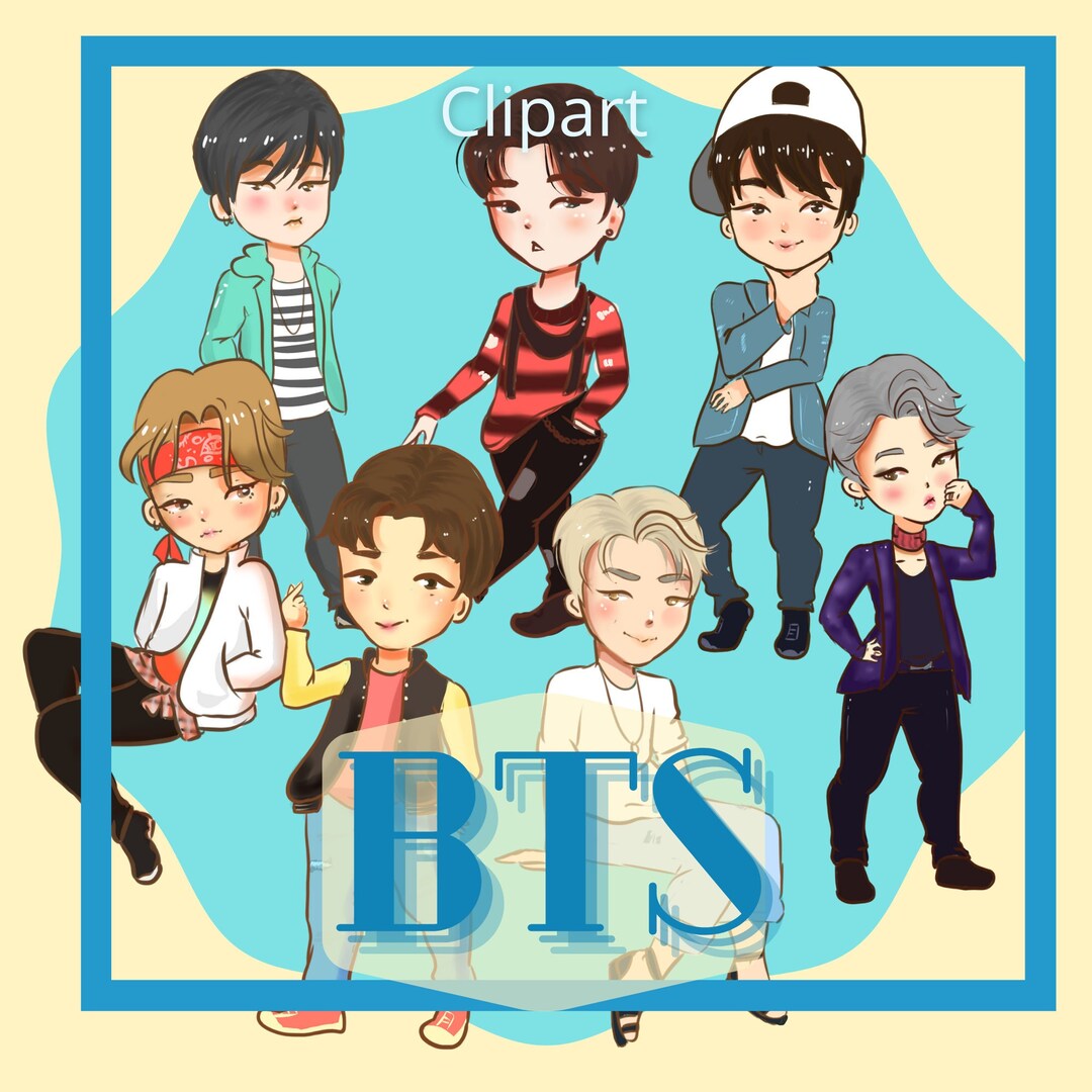 BTS Clipart Clip Art Kpop Bangtan Boys clipart Bts Art Digital Bts