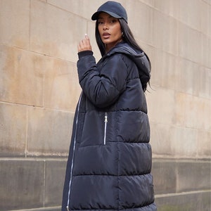 Fashion Women Slim Long Puffer Jacket Down Hooded Warm Winter Ankle Snow  Coats L