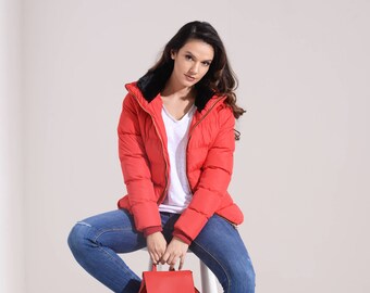 Charcoal Fashion Women's Quilted Winter Puffa Jacket (01WJ20 DHALIA-R)