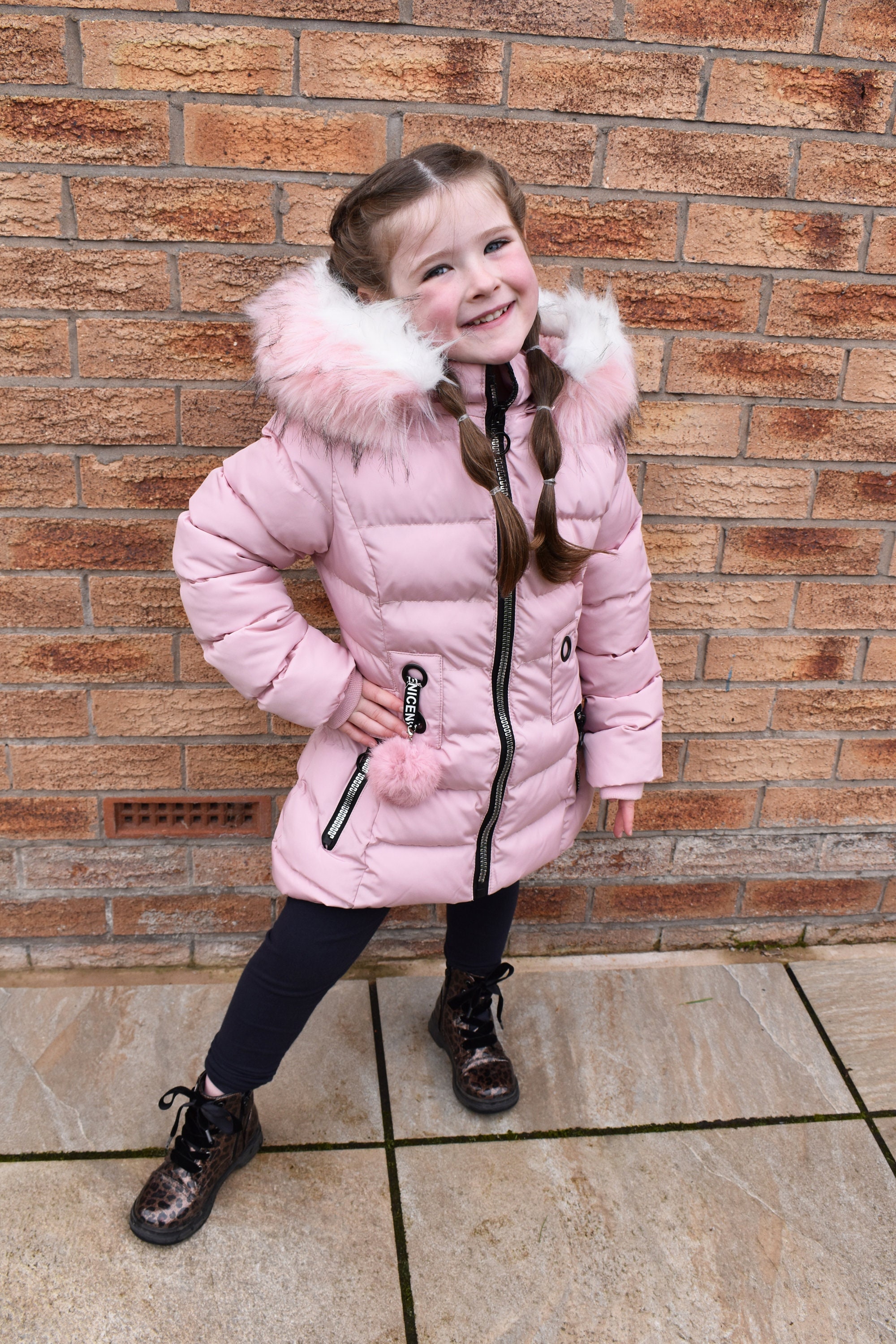 Charcoal Fashion Girl's Back to School Midi Length Fur - Etsy Canada