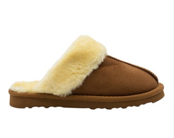 New Kid's Tan Faux Suede Fluffy Fur Lined Slipper.More Colors. Casual, Comfy home wear. EU 28 29 30 31 32 33 34 35 36,Great Gift Idea