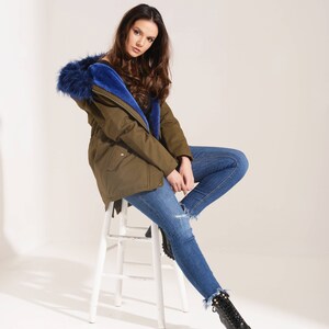 Charcoal Fashion Women's Faux Fur Lined Winter Parka - Etsy UK