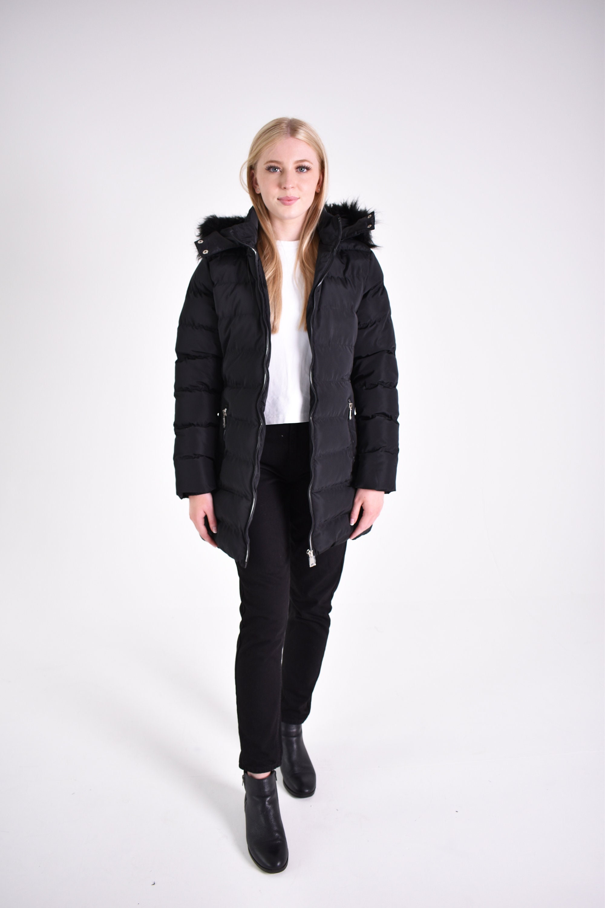 Charcoal Fashion Women's Winter Coat CFW21139-BK - Etsy