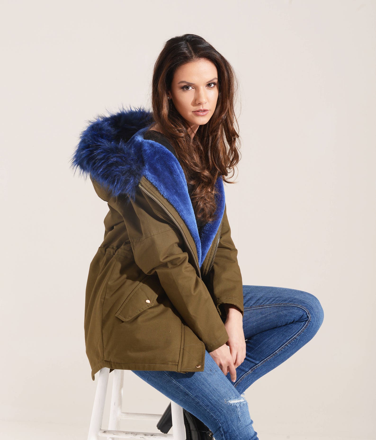 Charcoal Fashion Women's Faux Fur Lined Winter Parka - Etsy UK