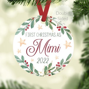 Mimi Ornament, First Christmas as Mimi, First MeMe Ornament, Mimi Ornament, Grandparent Ornament, Grandma Ornament, Mimi Gift