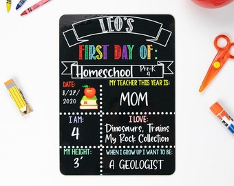 First and Last Day of School Sign, Reusable Liquid Chalk School Board, Homeschool First Day of School Sign, Back To School Sign