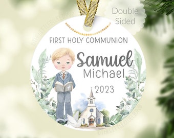 Holy Communion Christmas Ornament, Personalized First Communion Gift, Communion Ornament, Communion Gift, First Holy Communion Baby Gift,