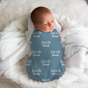Baby Name Swaddle, Swaddle Bundle Options, 3D Birth Stat and Name Sign, 3D Birth Announcement Sign, Baby Swaddle Set, Newborn Name Swaddle