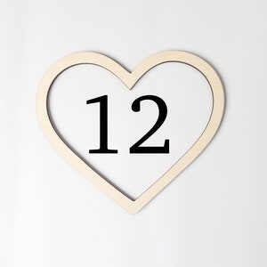 Heart Milestone Marker, Baby Milestone Blanket Marker, Baltic Birch Wood Milestone Marker, Baby Shower Gift, Photo Prop, Month Marker