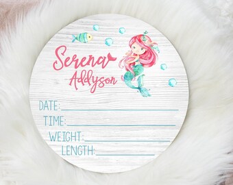 mermaid birth announcement
