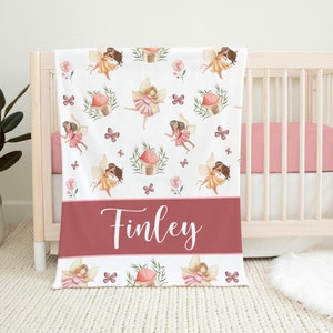 Fairy Garden Nursery Baby Blanket, Fairy Floral Baby Blanket, Fairy Baby Blanket, Fairy Nursery Theme, New Baby Gift G31