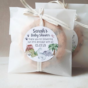 Dinosaur Baby Shower Favor Stickers, Dinosaur Baby Shower Labels, Printed Baby Shower Thank You Labels, Dinosaur Baby Shower B23