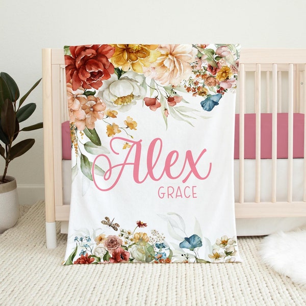 Flower Baby Blanket Etsy
