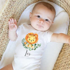Lion Baby Bodysuit, Lion Bodysuit, Baby Shower Gift, Pregnancy Reveal Baby Shirt, Baby One Piece, Lion Baby Outfit, Lion One Piece S8