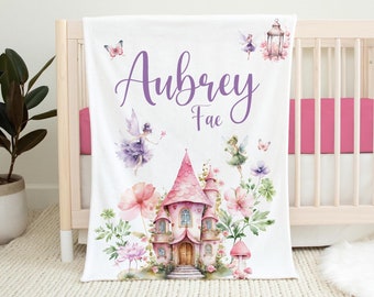 Fairy Garden Nursery Baby Blanket, Fairy Floral Baby Blanket, Fairy Baby Blanket, Fairy Nursery Theme, New Baby Gift G77