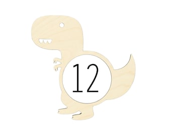 Dinosaur Milestone Marker, Baby Milestone Blanket Marker, Baltic Birch Wood Milestone Marker, Baby Shower Gift, Photo Prop, Monthly Marker