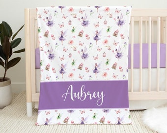 Fairy Garden Nursery Baby Blanket, Fairy Floral Baby Blanket, Fairy Baby Blanket, Fairy Nursery Theme, New Baby Gift G77