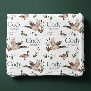 Mallard Duck Blanket, Duck Hunting Baby Blanket, Hunting Swaddle Swaddle, Mallard Duck Nursery, Hunting Toddler Blanket, Duck Blanket B33