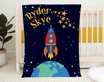 rocket ship crib bedding