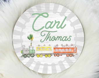 Train Caboose Custom Personalized Wall Clock Choo Choo a Child Nursery New 10" 