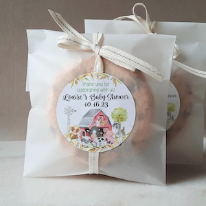 Farm Baby Shower Favor Stickers, Farm Animal Baby Shower Labels, Printed Baby Shower Thank You Labels, Farm Baby Shower, C1