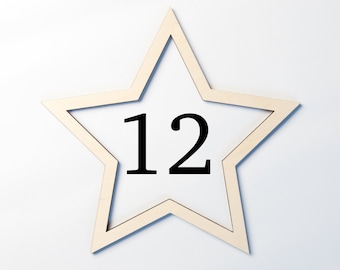 Star Milestone Marker, Baby Milestone Blanket Marker, Baltic Birch Wood Milestone Marker, Baby Shower Gift, Photo Prop, Month Marker