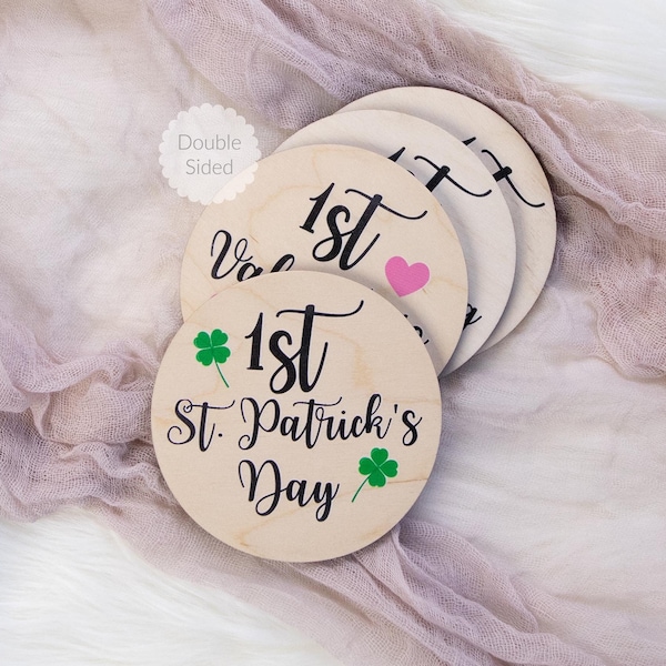 My First Holiday Milestone Cards, Baby Milestone Holiday Wood Discs Marker, Wood Milestone Card, Baby Milestones, Photo Prop