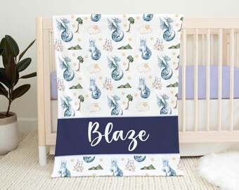 Dragon Blanket, Personalized Dragon Baby Blanket, Newborn Coming Home Blanket, New Baby Gift, Dragon Nursery Theme, Dragon Baby Shower B81