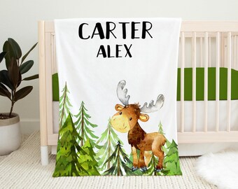 moose crib bedding set