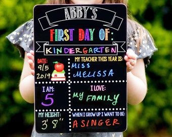 Reusable First and Last Day of School Sign, Liquid Chalk Dry Erase School Board, First Day of School Sign, Back To School Sign