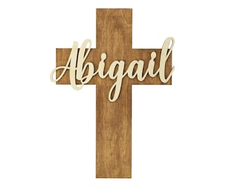 Baptism Gift, Wooden Name Cross, Personalized Cross, First Communion Gift, Baptism Cross, Personalized Baptism Cross, Easter Basket Gift