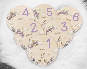 Dragon Milestone Cards, Baby Milestone Dragon Milestone Markers, Wood Milestone Card, Baby Milestones, Photo Prop, Dragon Nursery Theme G63
