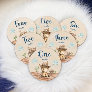 Western Milestone Cards, Cowboy Horse Milestone Cards, Wood Milestone Card, Baby Milestones, Photo Prop, Western Cowboy Nursery Theme D13