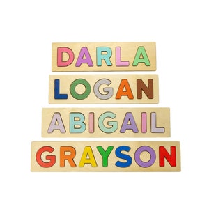 Wooden Name Puzzle, Easter Gift, Name Puzzle, Montessori Puzzle, First Birthday Gift, Personalized Toddler Puzzle, Stocking Stuffer