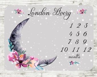 custom monthly baby blanket