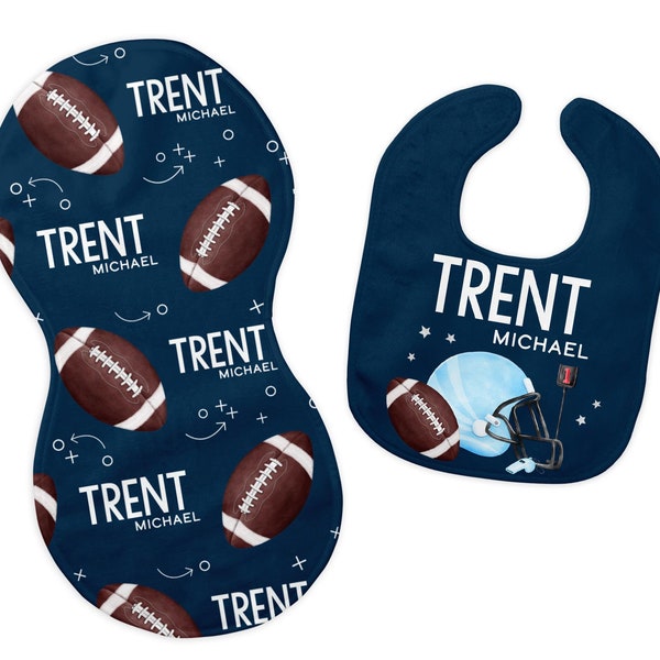 Football Baby Bib Etsy