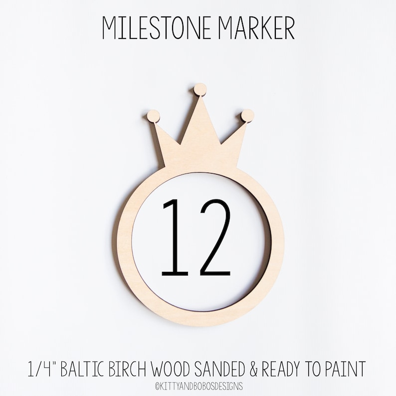 Crown Milestone Marker Baby Milestone Blanket Marker Baltic Etsy