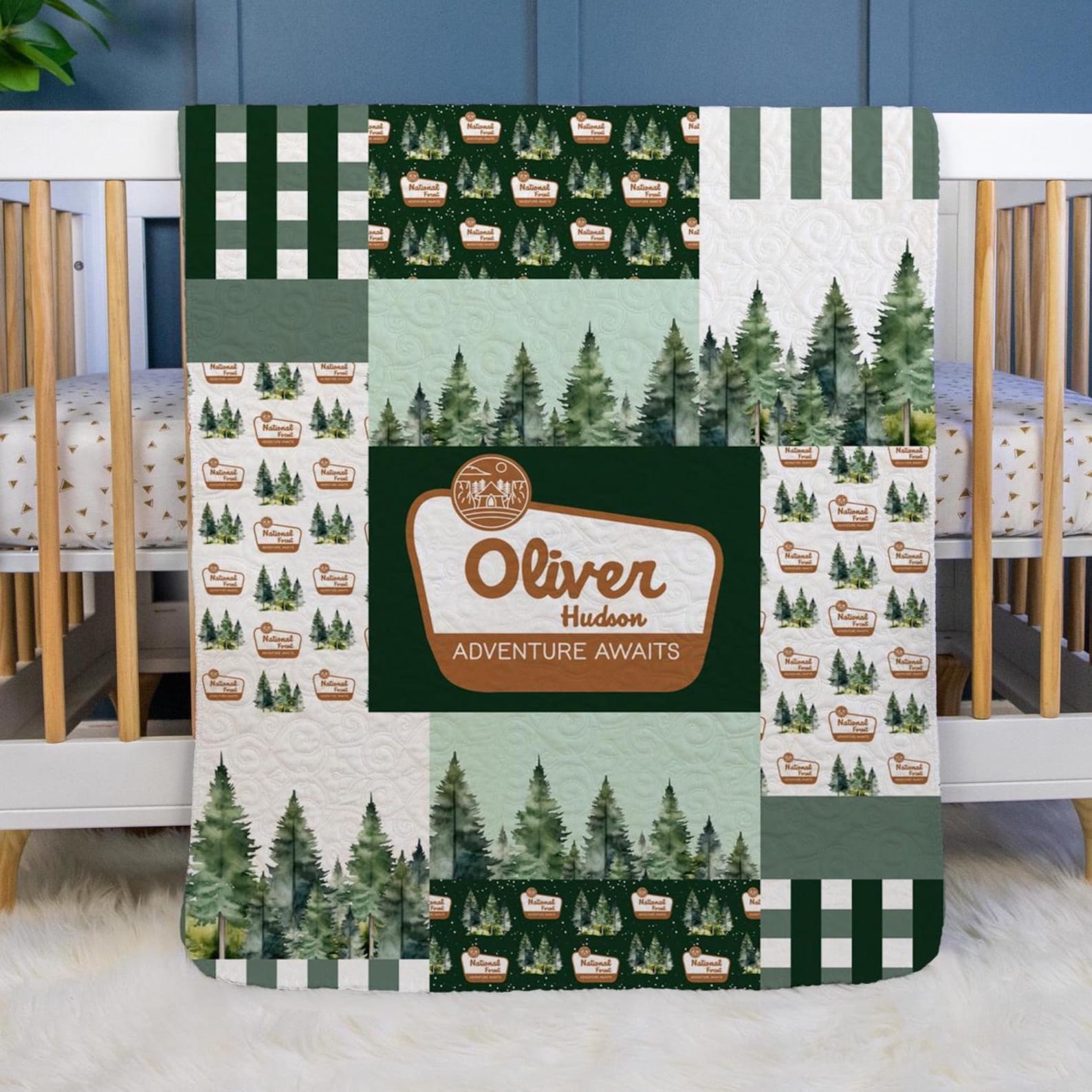 National Parks Baby Quilt National Park Baby Quilt, Personalized Baby National Forest Quilt ...