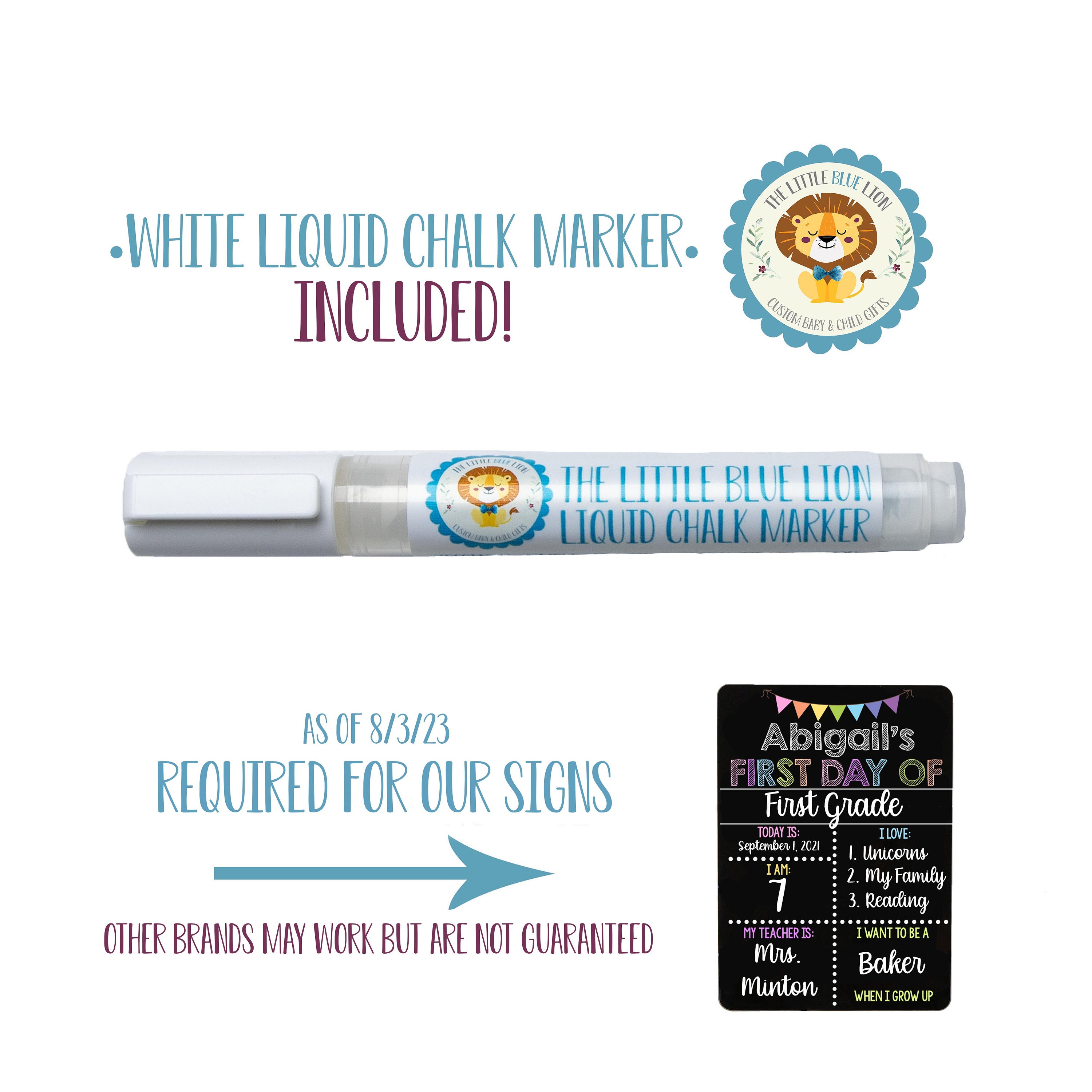 Visibly Chalk Chick Wet Erase Markers, 8 Extra Fine Tip Dry Erase