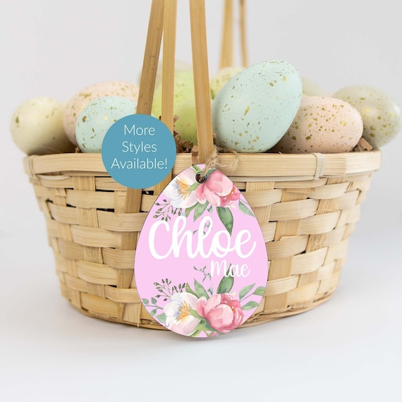 Easter Basket Name Tag Personalized Name Tag Wooden Egg Tag