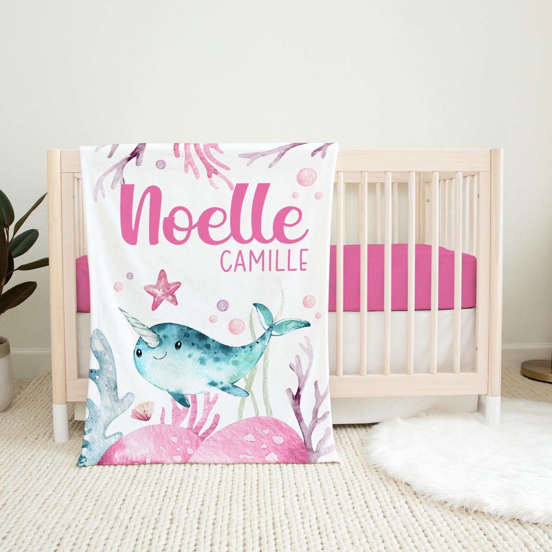 Narwhal crib bedding online