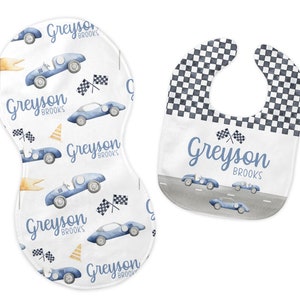 Baby Jar - Race Cars Burp Cloth main image 1