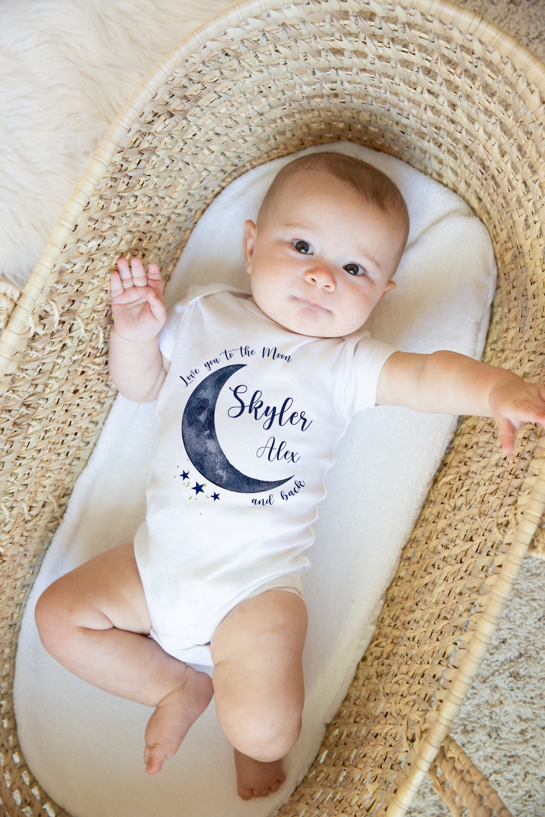 Luna Baby Bodysuit, Blue Moon Baby Outfit, Baby Shower Gift, Pregnancy  Reveal Baby Shirt, Baby One Piece, Love You to the Moon and Back T10