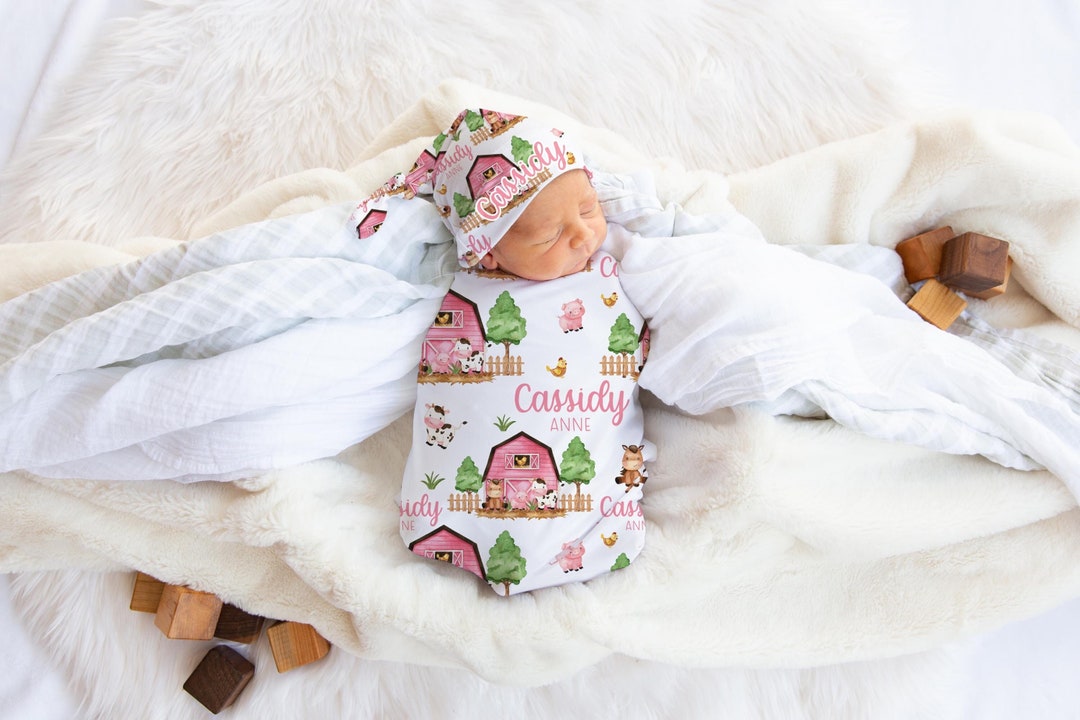 Pink Farm Swaddle & Teether Set main image 0