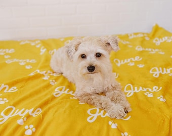 Personalized Blanket for Dog, Dog Blanket, Dog Name Blanket, Family Dog Gift, Gift For Dog Lover, Puppy Name Blanket, Dog Holiday Gift