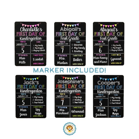 First Day of School Sign, Liquid Chalk Dry Erase School Board, Reusable First and Last Day of School Sign, First and Last Day School Sets