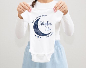 Luna Baby Bodysuit, Blue Moon Baby Outfit, Baby Shower Gift, Pregnancy  Reveal Baby Shirt, Baby One Piece, Love You To The Moon and Back T10