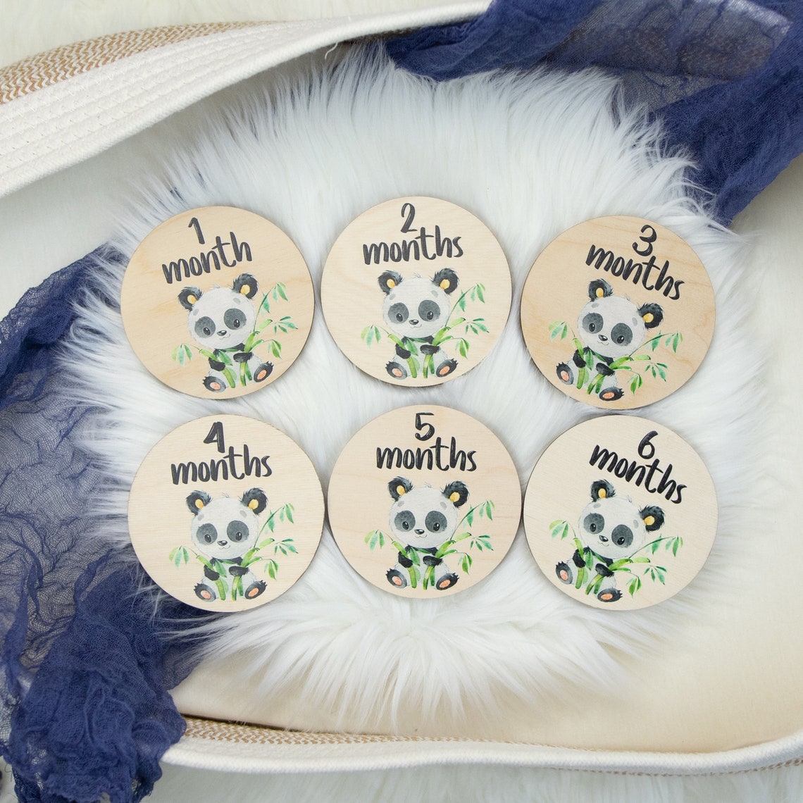 Panda Milestone Cards, Panda Milestone Markers, Wood Milestone Cards ...
