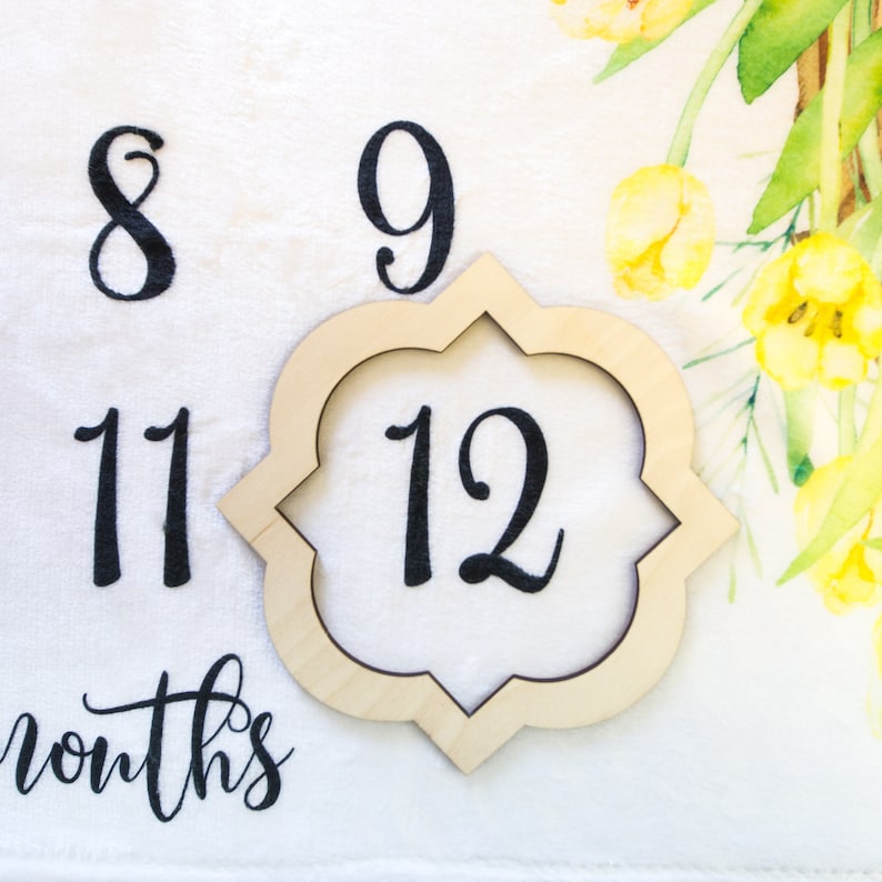 Quatrefoil Milestone Marker Baby Milestone Blanket Marker Etsy